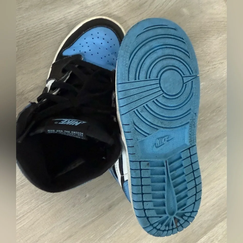 Kids Jordan 1 High OG Sky Blue Black White Sneakers Toddler Size 8.5‎